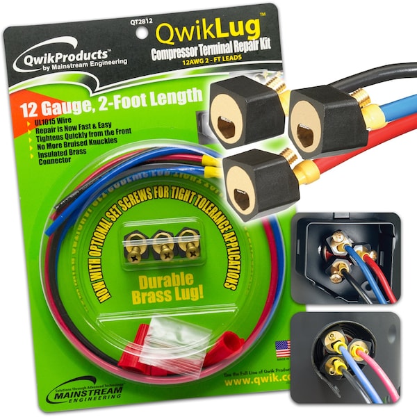 Qwikproducts QwikLug Terminal repair lugs 12 AWG, 2ft leads QT2812 - main